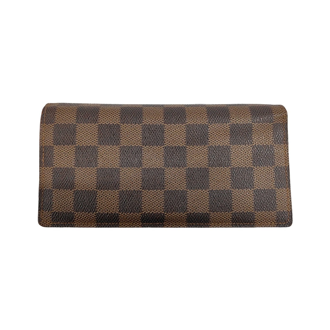 Louis Vuitton Brazza Long Bifold Damier, Brown, Canvas, Wallet