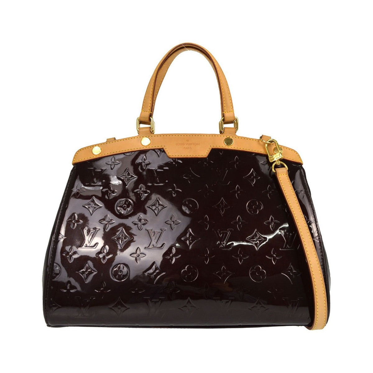 Louis Vuitton Brea Monogram Vernis, Purple, Patent Leather, Handbag