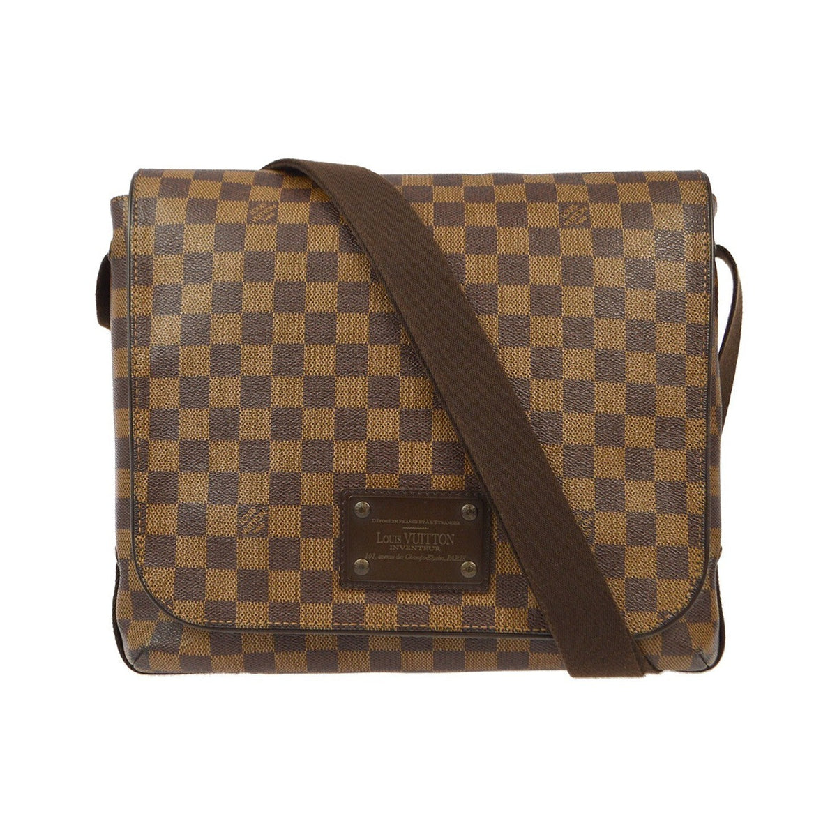 Louis Vuitton Brooklyn Damier Ebene, Brown, Canvas, Shoulder Bag
