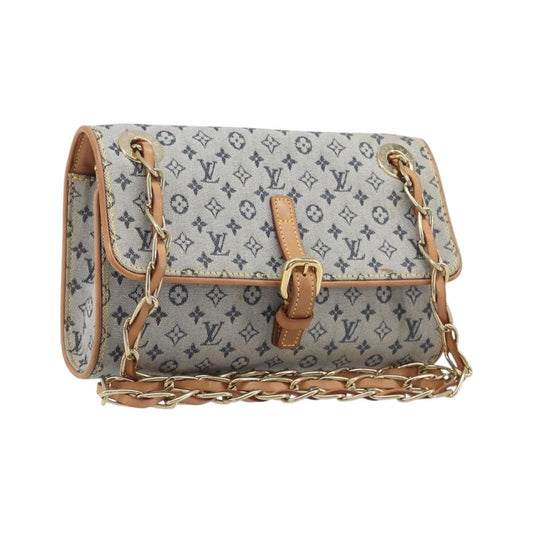 Louis Vuitton Camille Mini Lin, Blue, Canvas, Handbag
