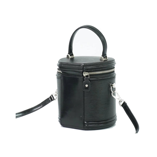 Louis Vuitton Cannes Epi, Black, Leather, Handbag