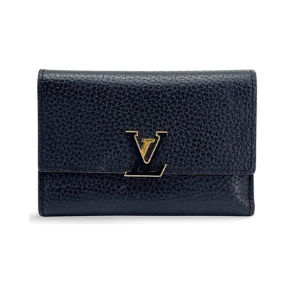 Louis Vuitton Capucines Taurillon Leather, Black, Leather, Wallet