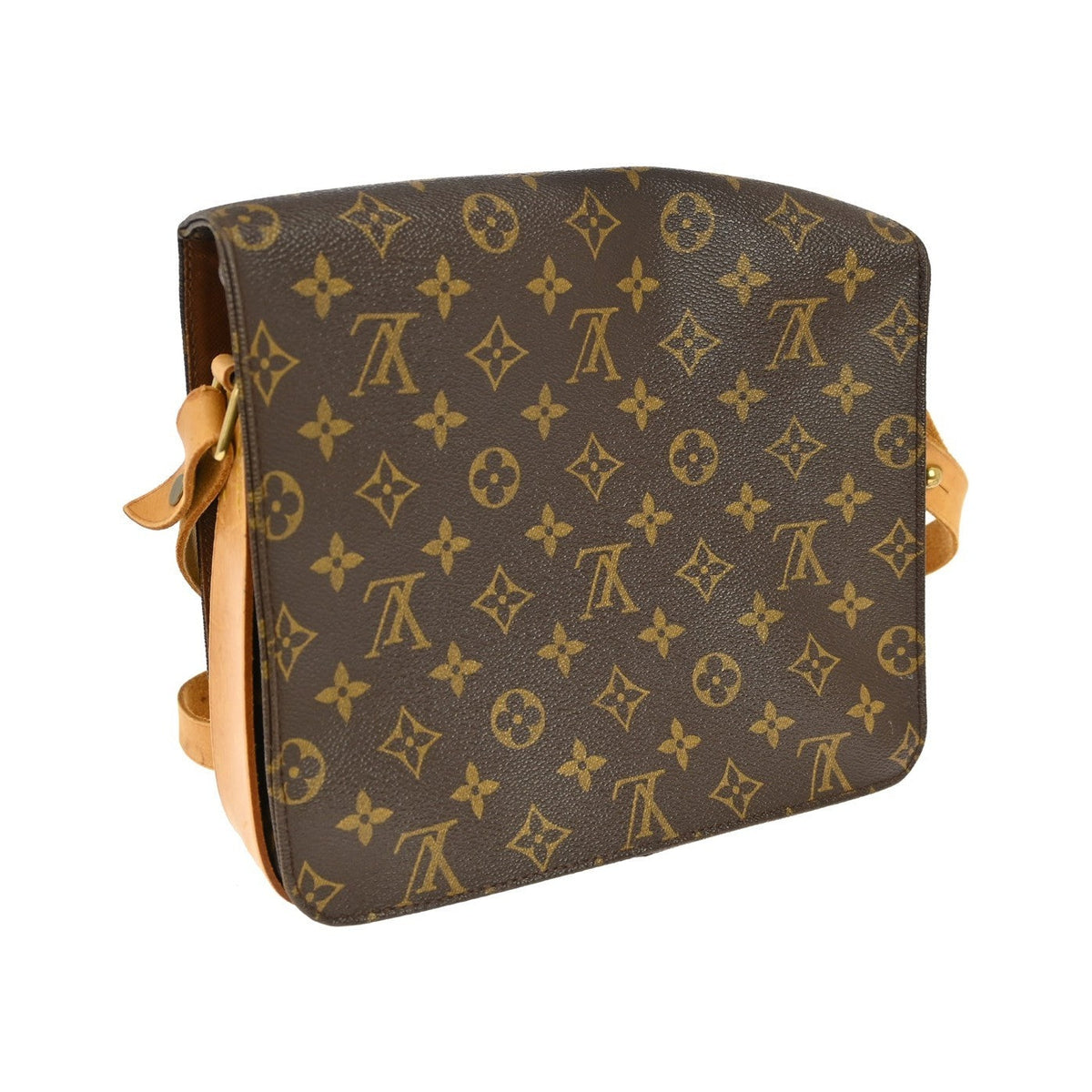 Louis Vuitton Cartouchiere Monogram, Brown, Canvas, Shoulder Bag