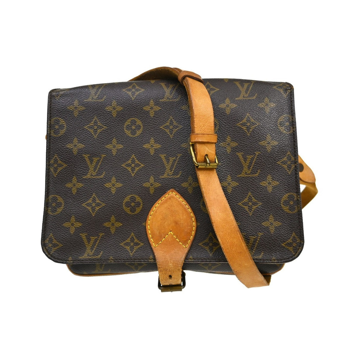 Louis Vuitton Cartouchiere Monogram Canvas, Brown, Canvas, Handbag