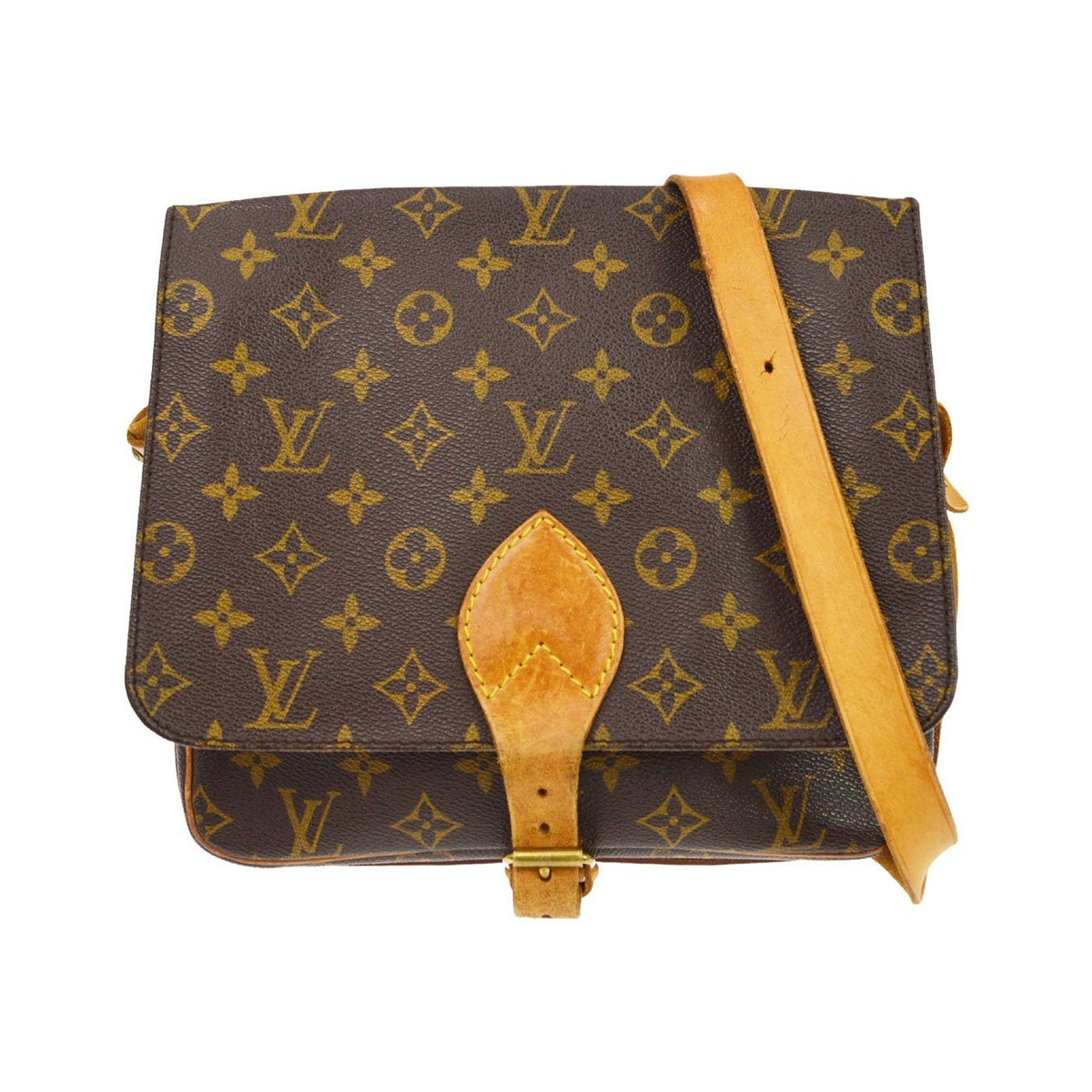 Louis Vuitton Cartouchiere Monogram Canvas, Brown, Canvas, Handbag