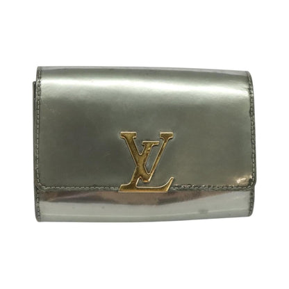 Louis Vuitton Chain Louise Clutch Patent, Silver, Patent Leather, Clutch