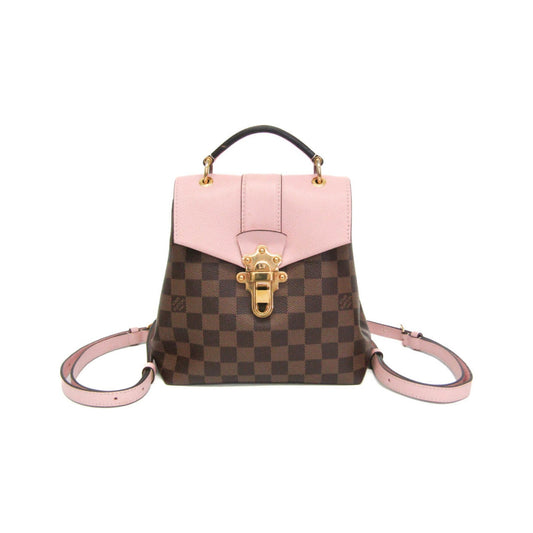Louis Vuitton Clapton Damier and Leather, Brown, Canvas, Backpack