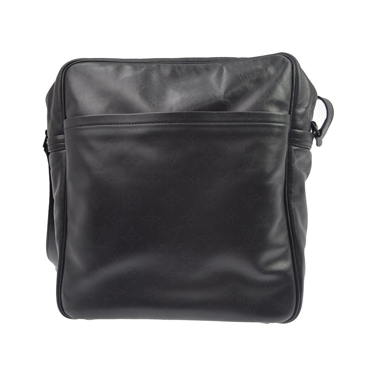 Louis Vuitton Clarkson Messenger Monogram Shadow Leather, Black, Leather, Handbag