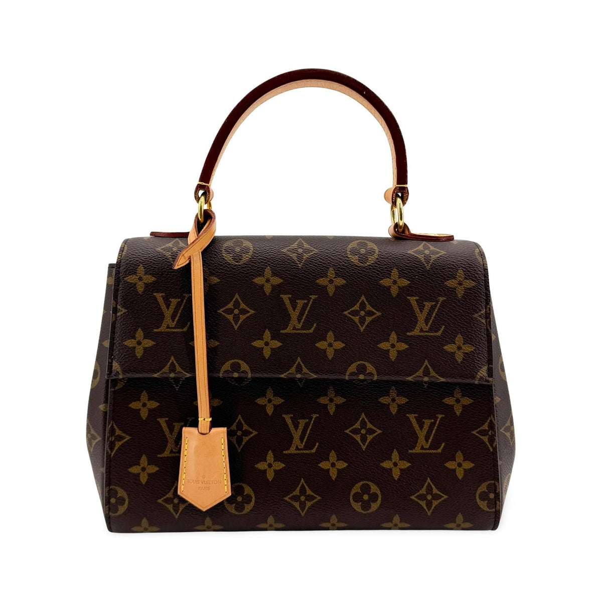 Louis Vuitton Cluny Top Handle Monogram Canvas, Brown, Canvas, Handbag
