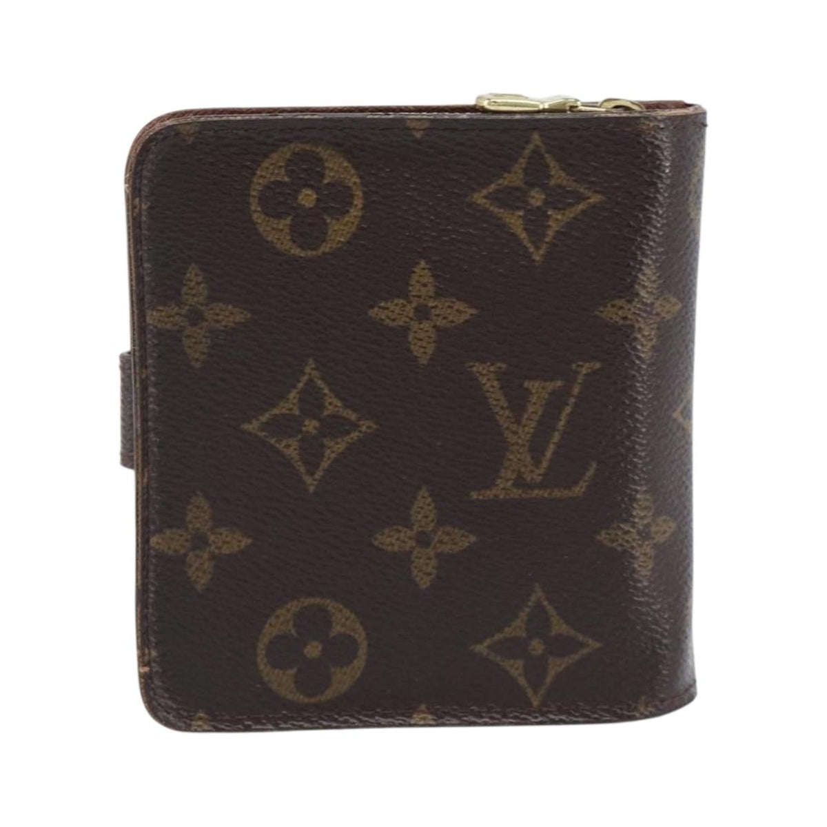Louis Vuitton Compact Zippe Monogram Canvas, Brown, Canvas, Wallet