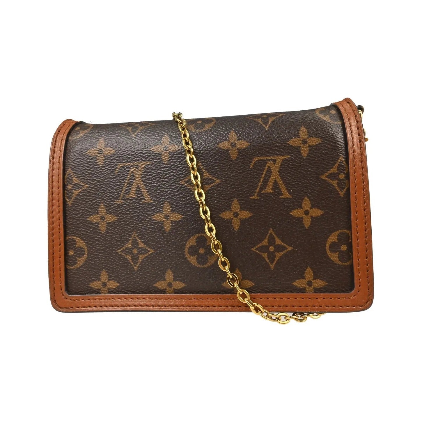 Louis Vuitton Dauphine Chain Reverse Monogram Canvas, Brown, Canvas, Shoulder Bag