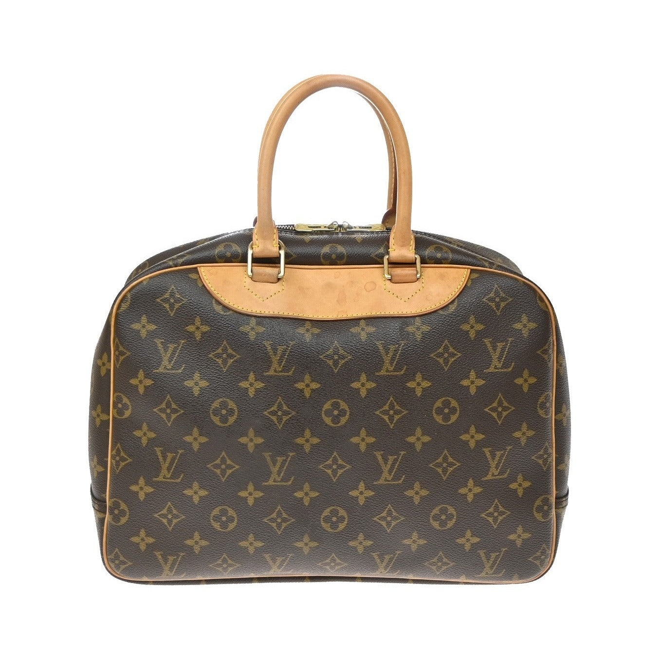 Louis Vuitton Deauville Monogram, Brown, Canvas, Handbag