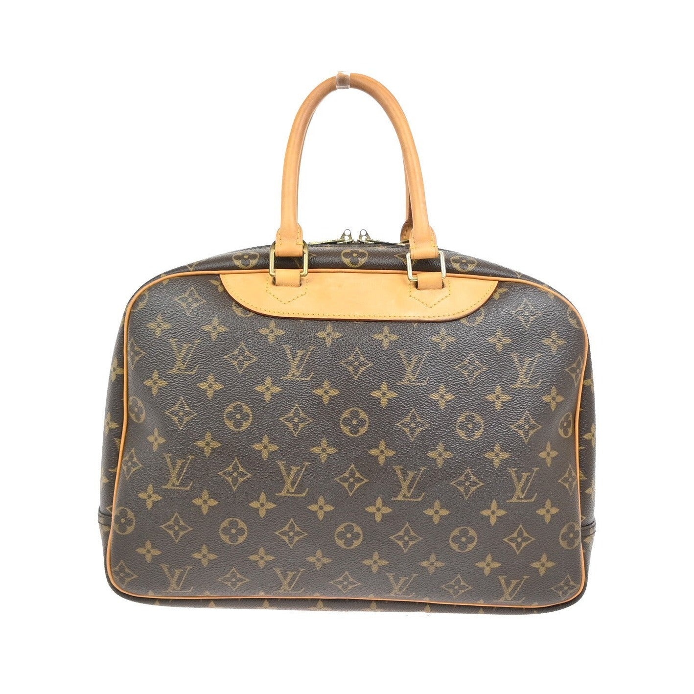 Louis Vuitton Deauville Monogram Canvas, Brown, Leather, Handbag