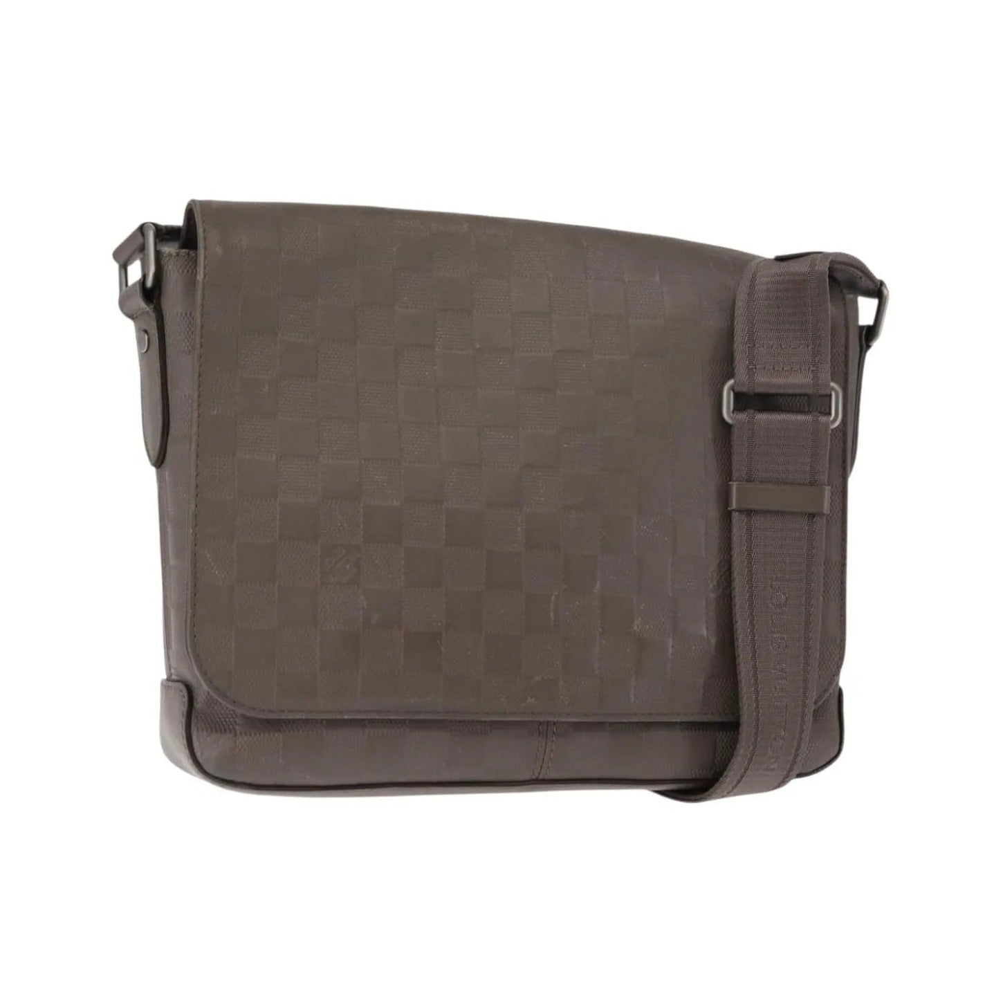 Louis Vuitton District Messenger Damier Infini Leather, Gray, Leather, Shoulder Bag
