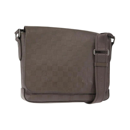 Louis Vuitton District Messenger Damier Infini Leather, Gray, Leather, Shoulder Bag