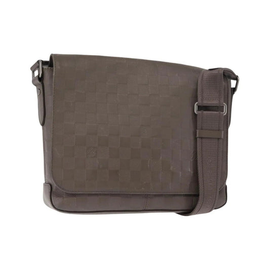 Louis Vuitton District Messenger Damier Infini Leather, Gray, Leather, Shoulder Bag