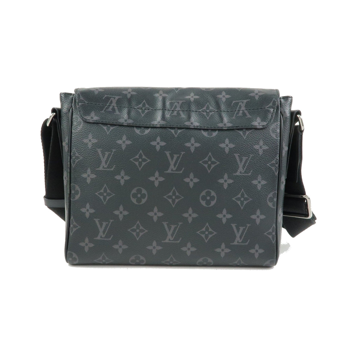 Louis Vuitton District Messenger Monogram Eclipse Canvas, Gray, Canvas, Handbag