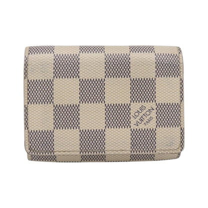Louis Vuitton Envelope Business Card Holder Damier, White, Canvas, Card Holder