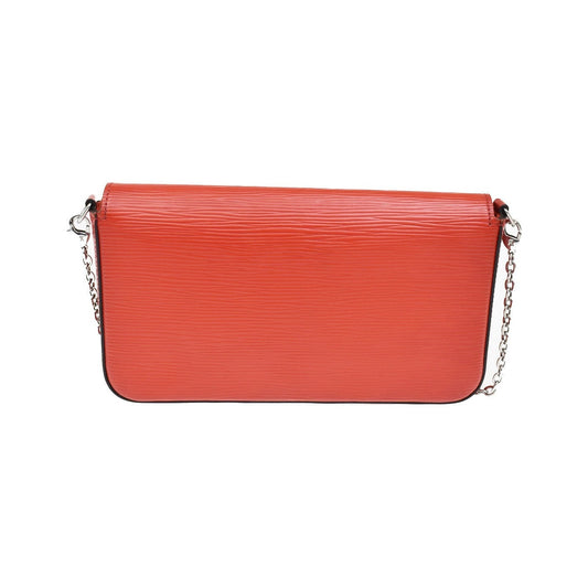 Louis Vuitton Felicie Chain Epi Leather, Red, Leather, Clutch