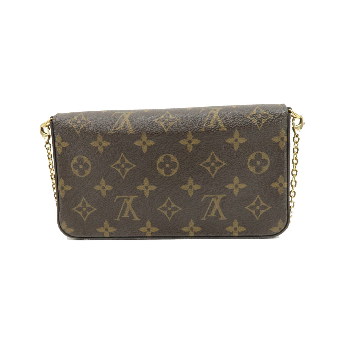 Louis Vuitton Felicie Pochette Limited Edition Vivienne Xmas Monogram Canvas, Brown, Canvas, Clutch