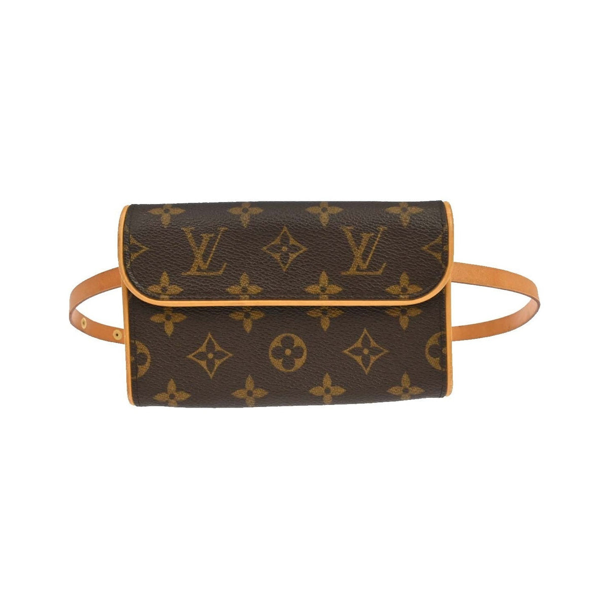 Louis Vuitton Florentine Pochette Canvas, Brown, Canvas, Clutch