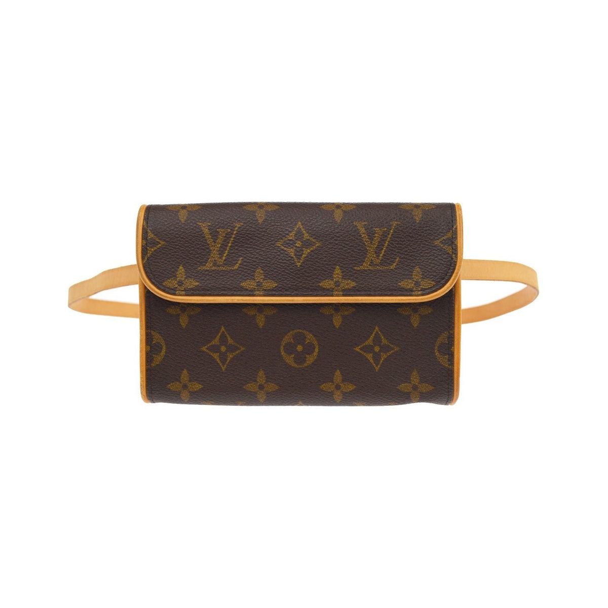 Louis Vuitton Florentine Pochette Canvas, Brown, Canvas, Clutch