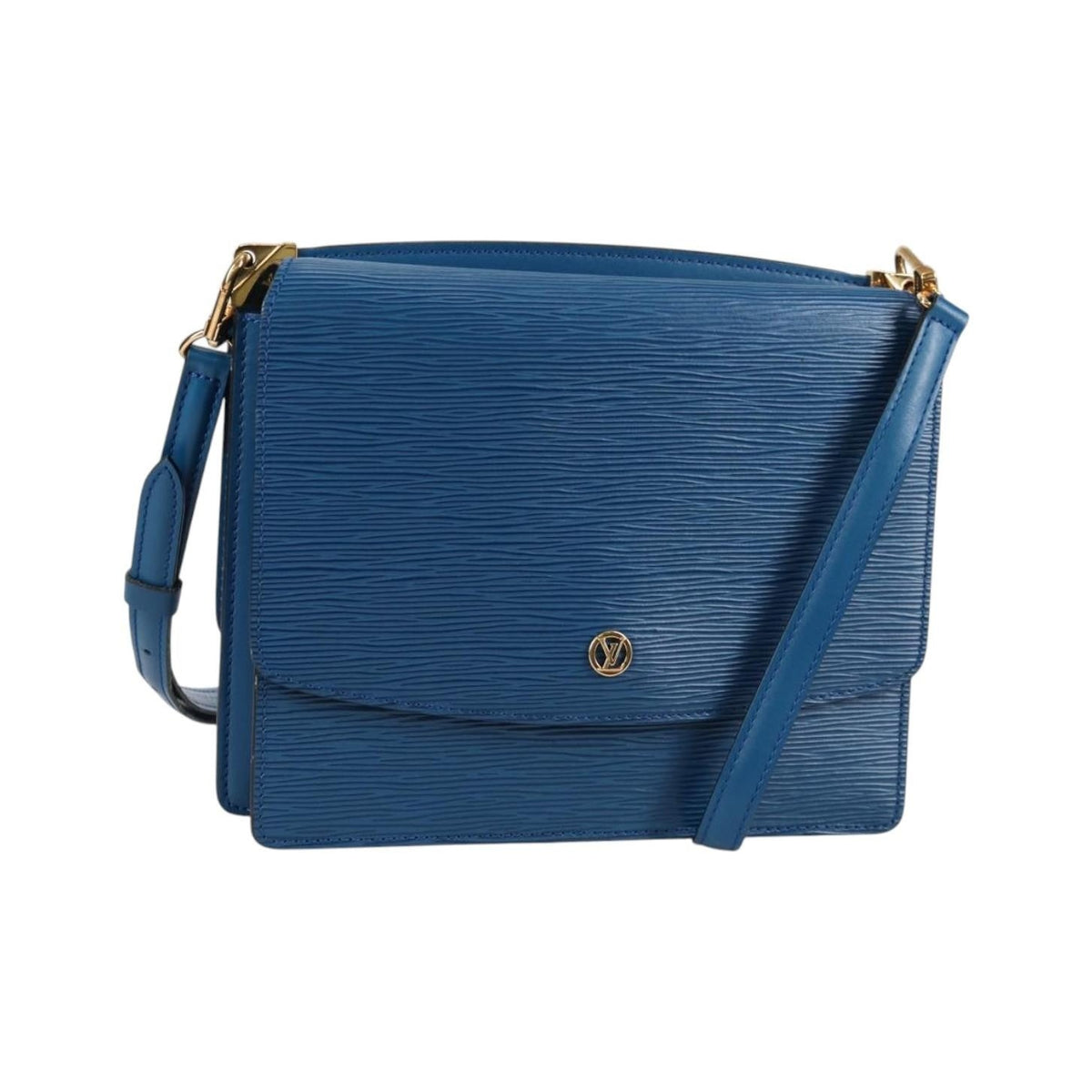Louis Vuitton Grenelle Epi Leather, Blue, Leather, Shoulder Bag
