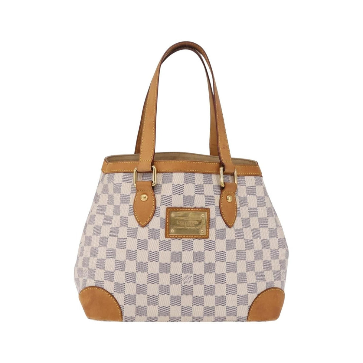 Louis Vuitton Hampstead Damier, Beige, Canvas, Handbag
