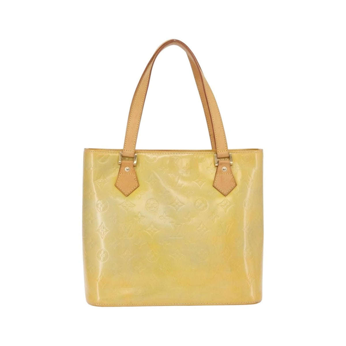 Louis Vuitton Houston Monogram Vernis, Yellow, Patent Leather, Handbag