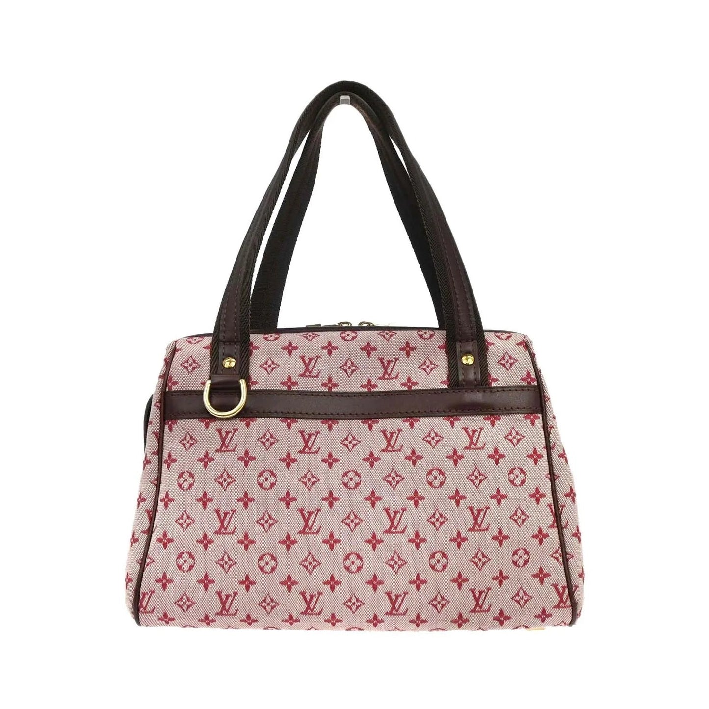 Louis Vuitton Joséphine Mini Lin, Burgundy, Canvas, Handbag