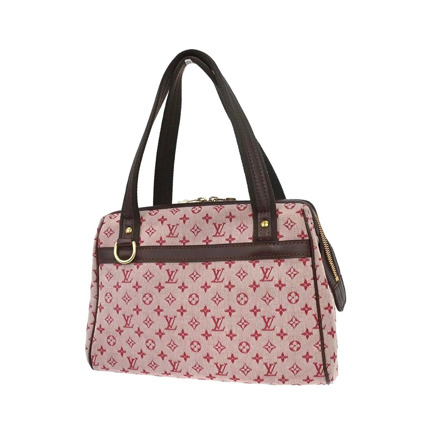 Louis Vuitton Joséphine Mini Lin, Burgundy, Canvas, Handbag