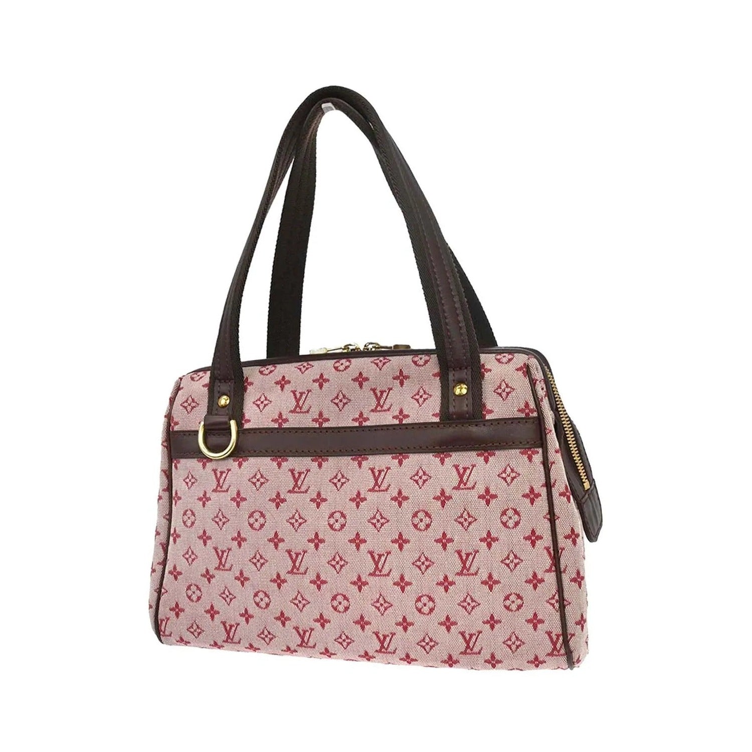 Louis Vuitton Joséphine Mini Lin, Burgundy, Canvas, Handbag