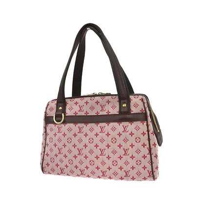 Louis Vuitton Joséphine Mini Lin, Burgundy, Canvas, Handbag