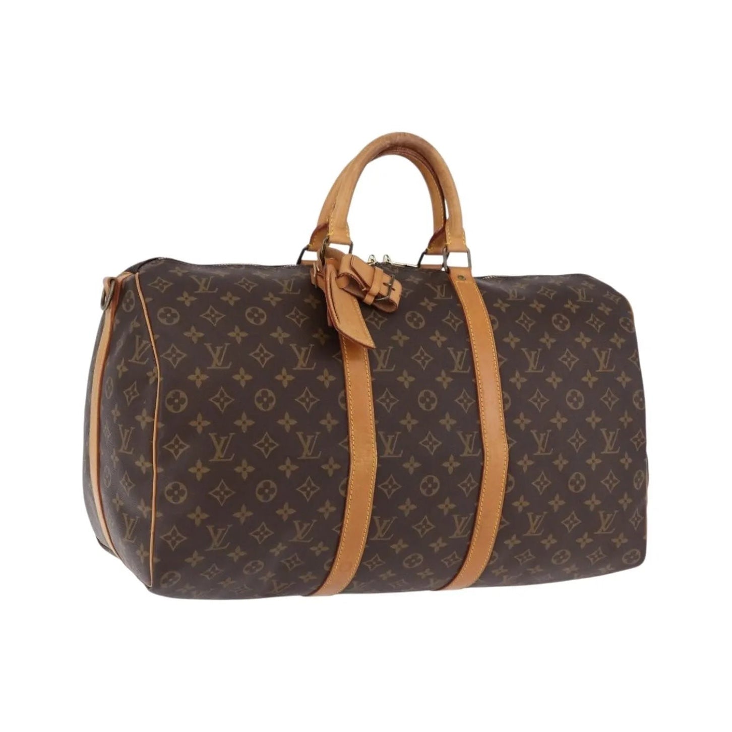 Louis Vuitton Keepall Bandoulière Monogram, Brown, Canvas, Travel Bag