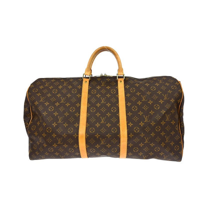 Louis Vuitton Keepall Bandoulière Monogram, Brown, Canvas, Travel Bag
