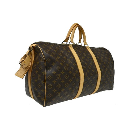 Louis Vuitton Keepall Bandouliere Monogram Canvas, Brown, Canvas, Travel Bag