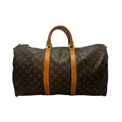 Louis Vuitton Keepall Bandouliere Monogram Canvas, Brown, Canvas, Travel Bag