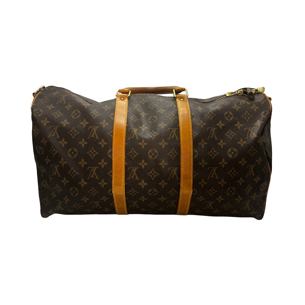 Louis Vuitton Keepall Bandouliere Monogram Canvas, Brown, Canvas, Travel Bag