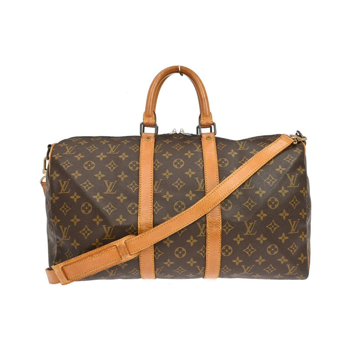 Louis Vuitton Keepall Bandouliere Monogram Canvas, Brown, Canvas, Travel Bag