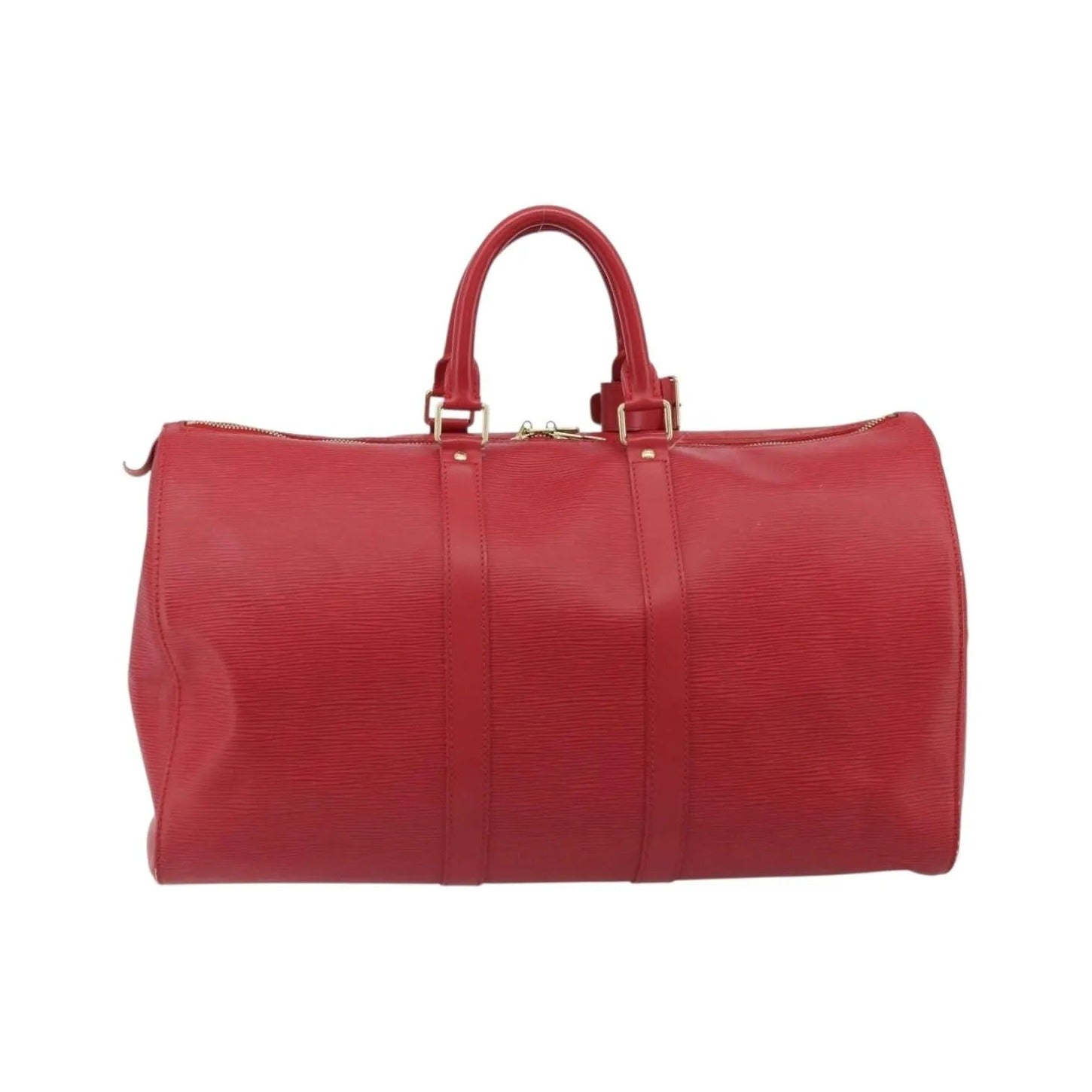 Louis Vuitton Keepall Epi, Red, Leather, Travel Bag