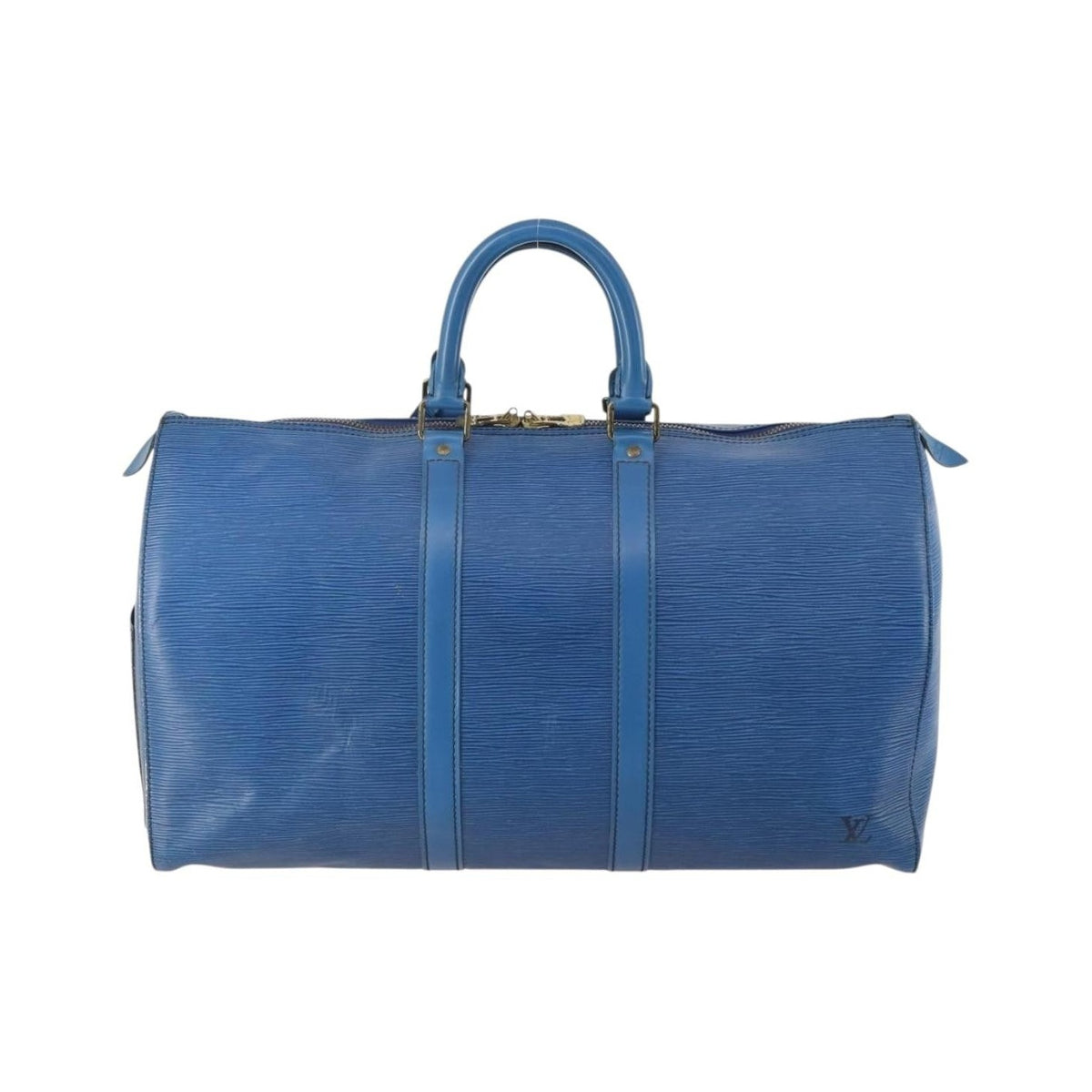 Louis Vuitton Keepall Epi Leather, Blue, Leather, Travel Bag