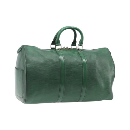 Louis Vuitton Keepall Epi Leather, Green, Leather, Travel Bag