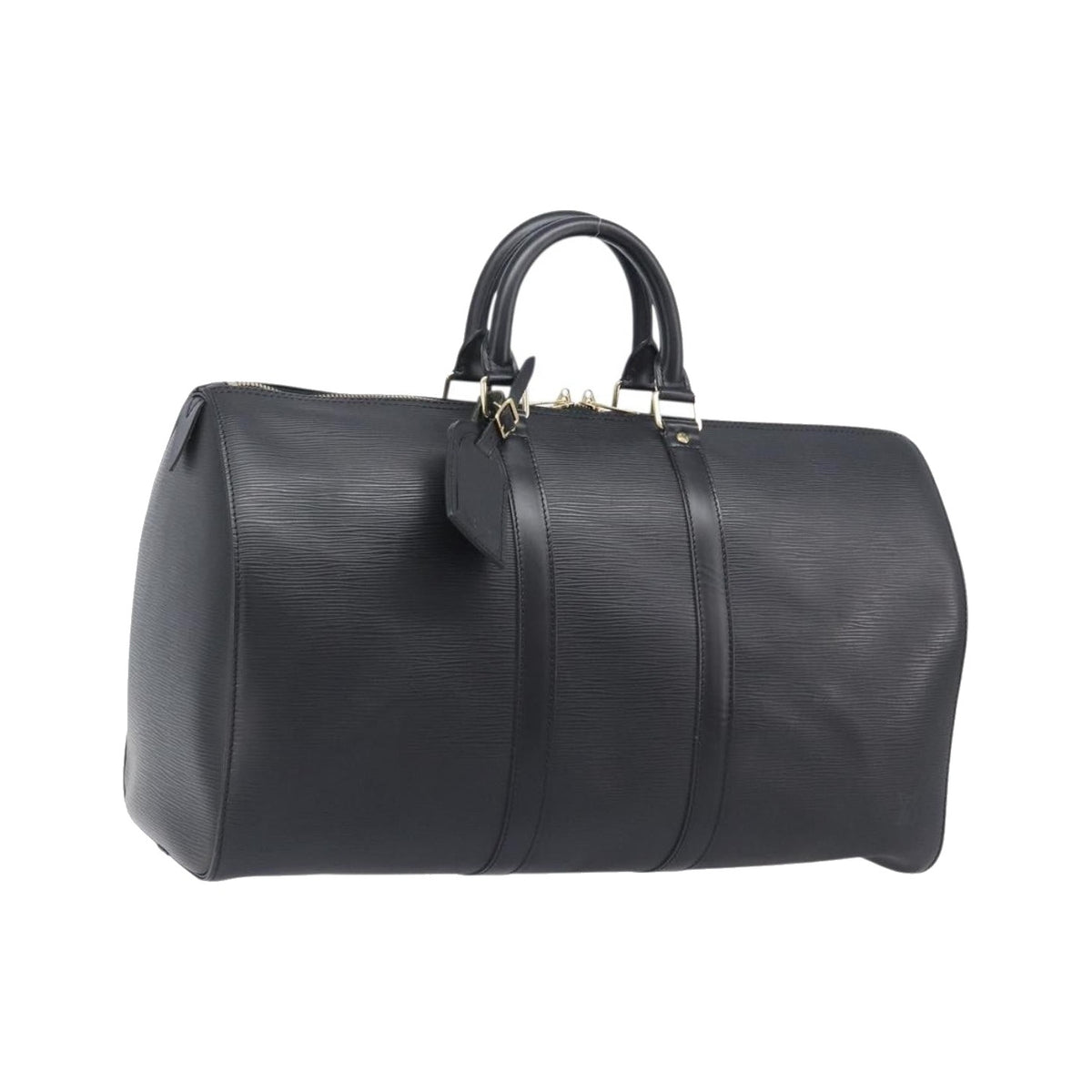 Louis Vuitton Keepall Epi Leather, Black, Leather, Travel Bag