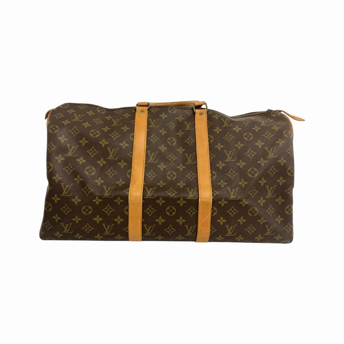 Louis Vuitton Keepall Monogram, Brown, Canvas, Travel Bag