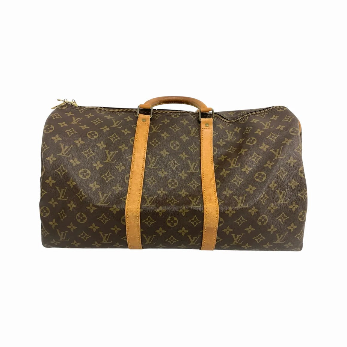 Louis Vuitton Keepall Monogram, Brown, Canvas, Travel Bag