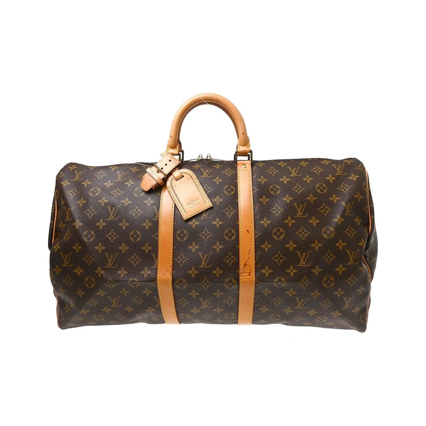 Louis Vuitton Keepall Monogram, Brown, Canvas, Travel Bag