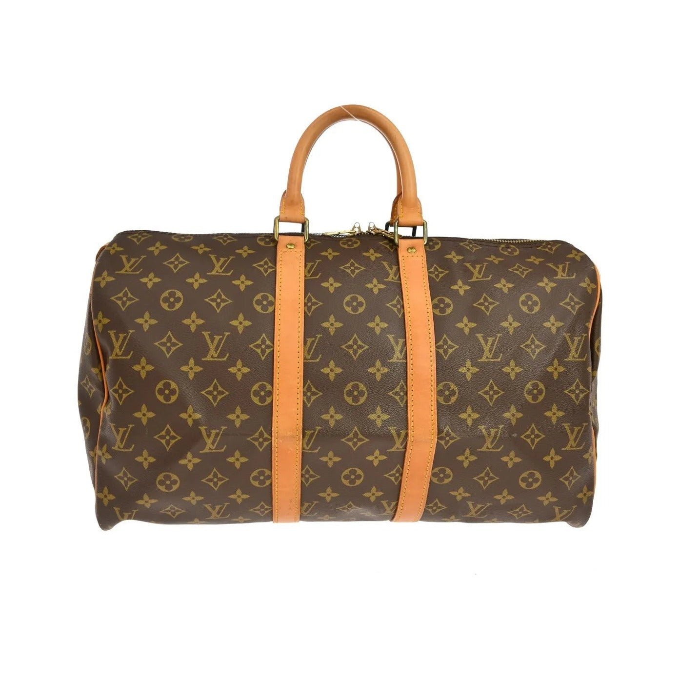Louis Vuitton Keepall Monogram, Brown, Canvas, Travel Bag