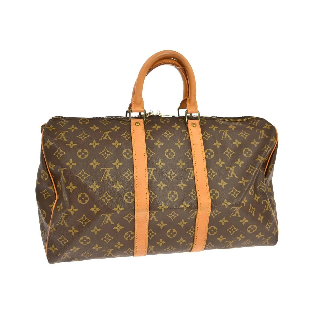 Louis Vuitton Keepall Monogram, Brown, Canvas, Travel Bag