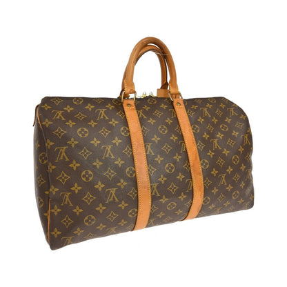 Louis Vuitton Keepall Monogram, Brown, Canvas, Travel Bag