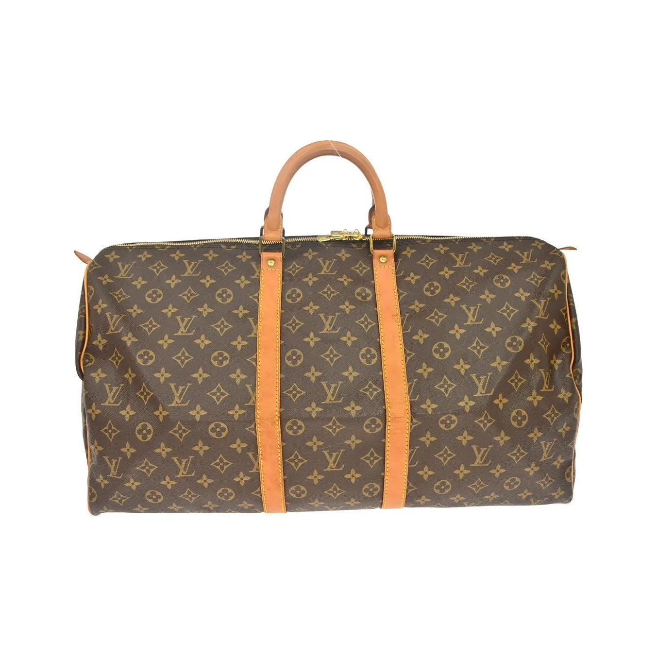 Louis Vuitton Keepall Monogram, Brown, Canvas, Travel Bag